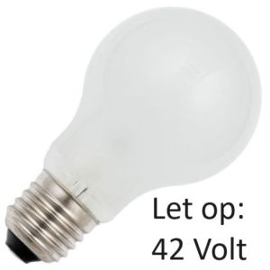 GLOEILAMP STANDAARD 42 VOLT 60W E27 MAT