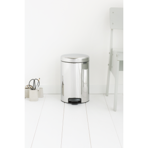 BRABANTIA NEWICON PEDAALEMMER 12L BRILLIANT STEEL