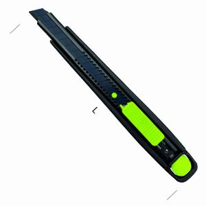 BLACK BLADE SK2 AFBREEKMES PROF.9MM BLACK IN KUNSTSTOF HOUDER MET FIXEERSCHROEF SK2 0,6MM X 9MM X 80MM