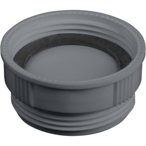 SIFONSTOP KUNSTSTOF+RUBBERRING 1 1/2" BINNEN/BUITENDRAAD GRIJS [TEC356403G]