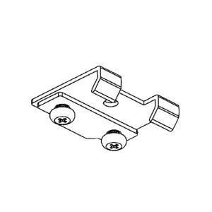 GORDIJNRAIL KLEM AFSTANDSTEUN WIT GELAKT KS-RAIL