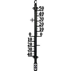 THERMOMETER METAAL ZWART 38CM