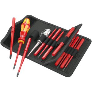 WERA SCHROEVENDRAAIERSET MET SPANNINGZOEKER VDE 16 DLG IN RIEMTAS