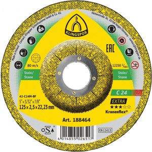 DOORSLIJPSCHIJF STEEN 125X2,5X22,2