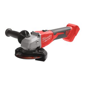 MILWAUKEE M18 BLSAG125X-0 - M18 KOOLBORSTELLOZE 125MM HAAKSE SLIJPER MET SCHUIFSCHAKELAAR