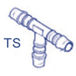NORMAPLAST SLANGVERBINDING T - STUK  6 MM  