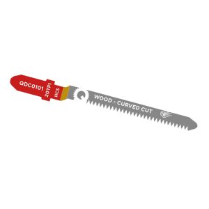 QBLADES DECOUPEERZAAGBLAD HOUT, CONSTRUCTIEHOUT, HCS, CURVED CUT, 20TPI - 76MM