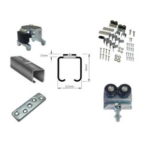 SCHUIFDEURRAIL ROB GEGALVANISEERD SERIE 110 VOOR DEUR 60 KG