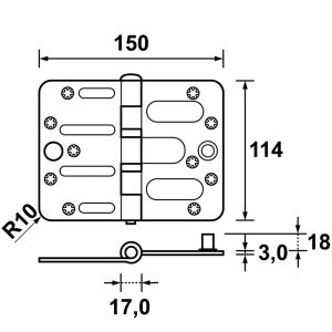 SCHARNIER 114X150 VH/TGS ***