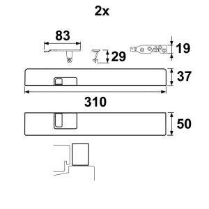 RAAMOPENER MET AFSTANDSBEDIENING AXA REMOTE 2.0 SYNCHROON 2 STUKS SKG** WIT