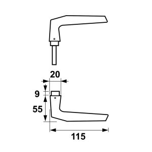 DEURKRUK AXA ALUMINIUM CHAMPAGNE DUIM
