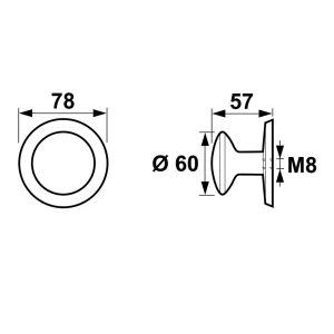 VOORDEURKNOP PADDESTOEL 60-78 F1
