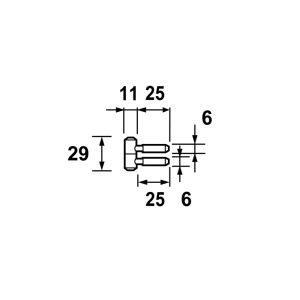 INBOORPAUMELLE 11MM GEG SET á 2 STUKS